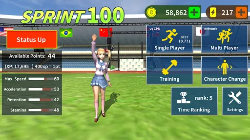 Sprint 100 multiplay supported | Permainan | XWorld