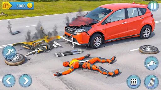 Motorcycle Crash Ragdoll Fall | Games | XWorld