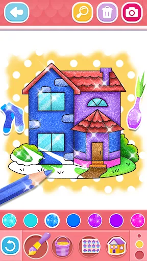 Glitter House coloring for kid | Игры | XWorld