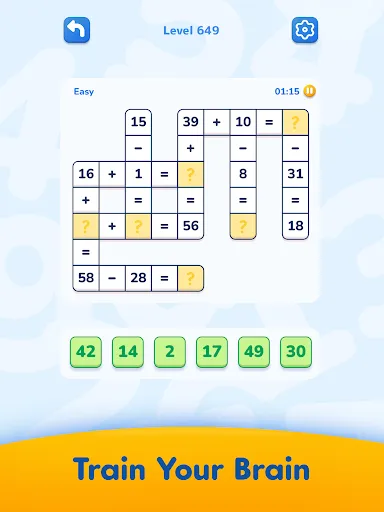 Math Crossword — Number puzzle | Permainan | XWorld