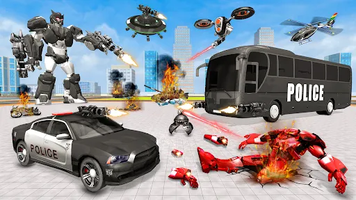 Bus Simulator Police Robot Car | Games | XWorld