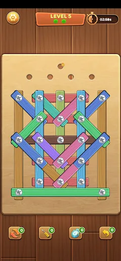 Wood Nuts & Bolts Screw Puzzle | Permainan | XWorld