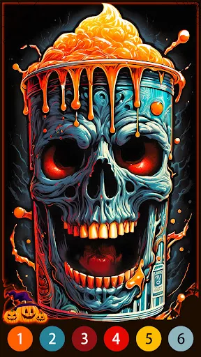 Dark Skeleton Color by number | Игры | XWorld