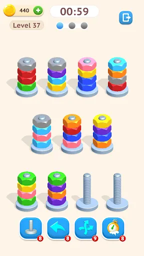 Screw Sort Puzzle | Permainan | XWorld