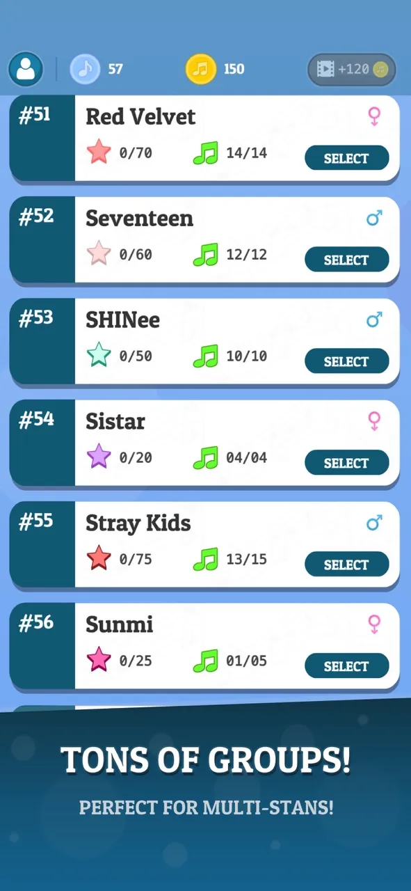 KPOP Tiles 2025 | เกม | XWorld