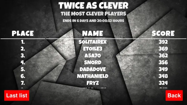 Twice as Clever | Permainan | XWorld