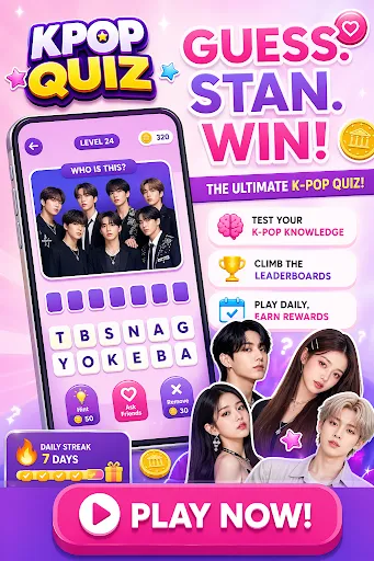Kpop Idol Quiz : Kpop Trivia | Permainan | XWorld