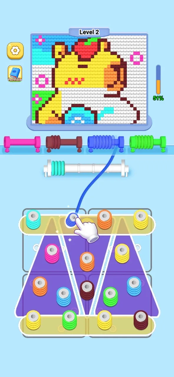 Wool Sort - Pin Out 3D | 游戏 | XWorld