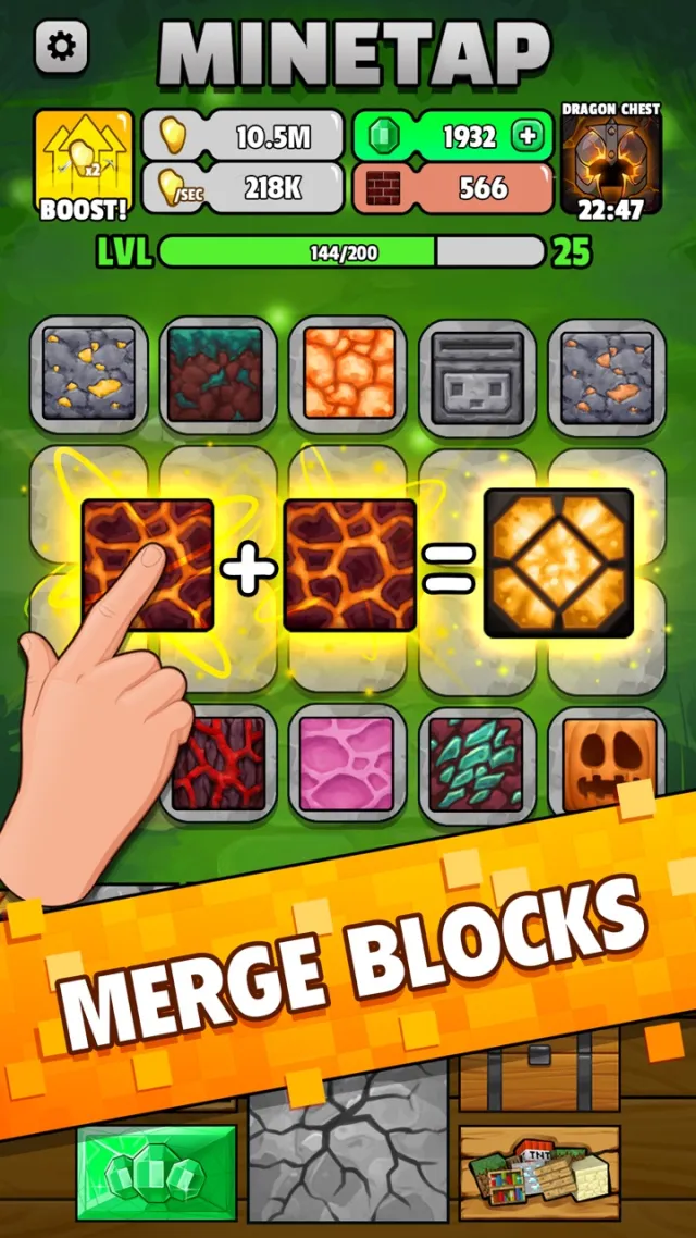 Minetap: Merge-Idle RPG | Games | XWorld