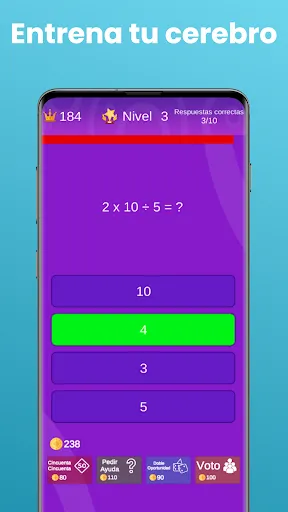 Cuestionario de Matemáticas | juego | XWorld