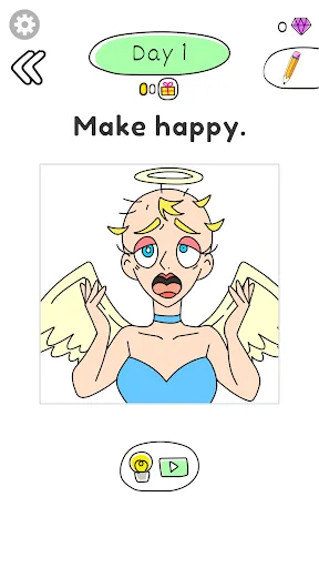 Draw Happy Angel :drawing apps | Permainan | XWorld