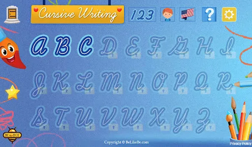 Cursive Writing Alphabet | Games | XWorld