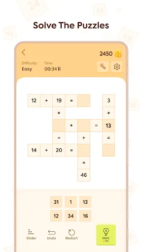 Puzzle Math: Cross Number Game | Permainan | XWorld