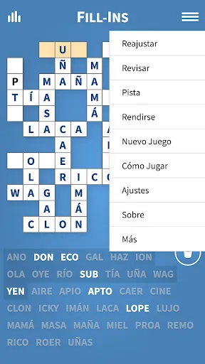 Fill-Ins · Juego de Palabras | juego | XWorld