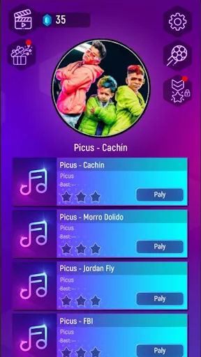 Picus Tiles La Música Hop | juego | XWorld