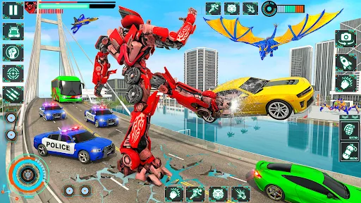 Dragon Robot Police Car Games | juego | XWorld