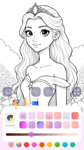 Cute Princess Coloring Game | Games | XWorld