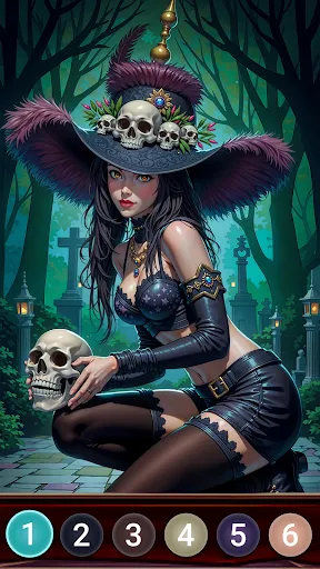 Dark Night Color by Numbers | juego | XWorld