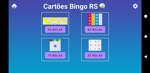 Cartões Bingo RS | Jogos | XWorld