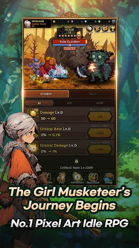 Girl Musketeer : IDLE RPG | Games | XWorld
