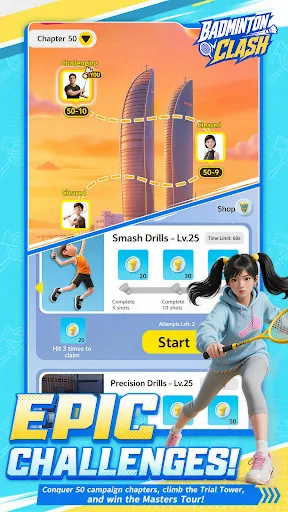 Badminton Clash | Permainan | XWorld