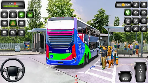 US Passenger Bus Coach Driver | 游戏 | XWorld