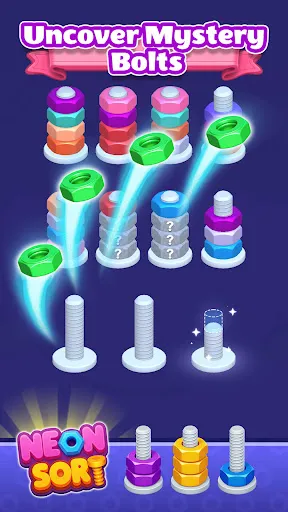 Neon Sort: Nut & Bolt 3D | Permainan | XWorld