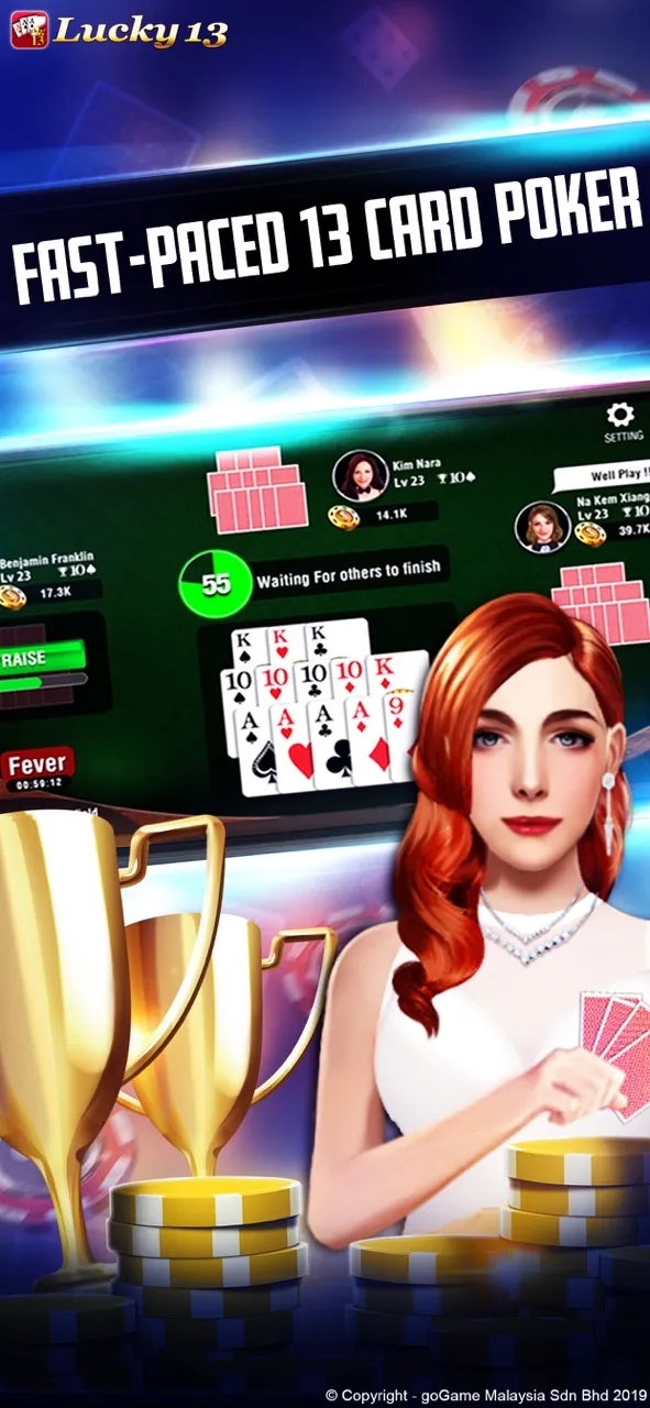 Lucky 13: 13 Card Poker Puzzle | Permainan | XWorld