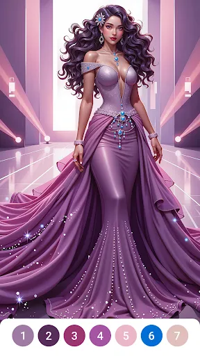 Dress Gown Color by Numbers | Games | XWorld