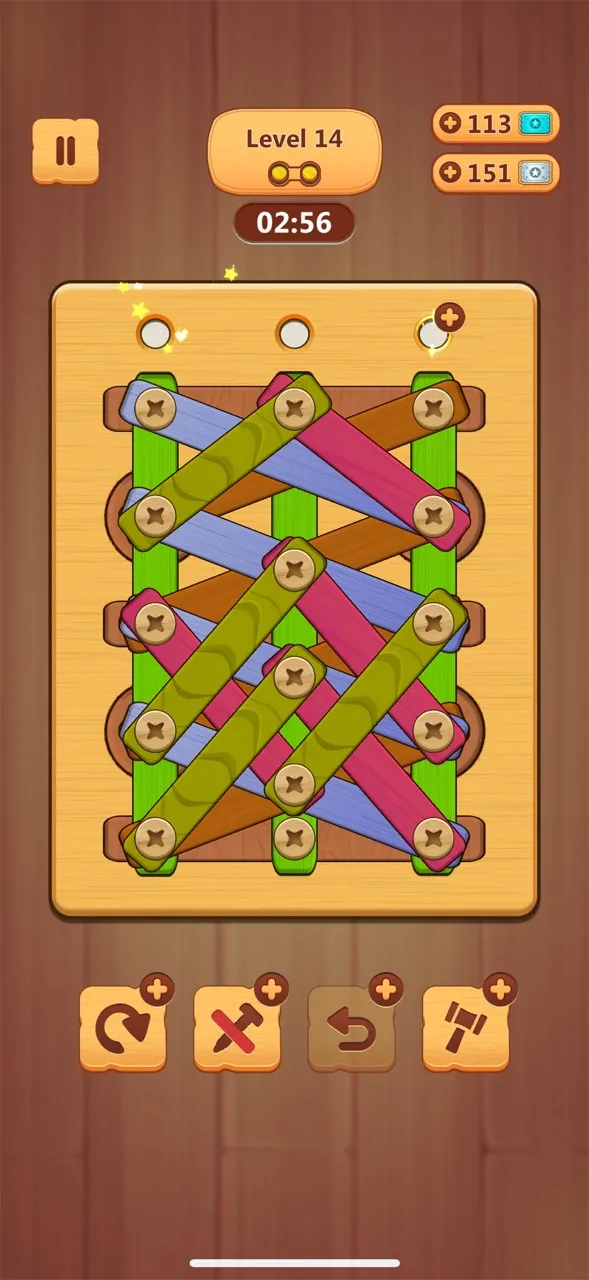 Wood Nuts & Bolts Puzzle | Permainan | XWorld