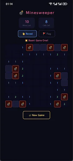 Minesweeper: Dark Zone | Permainan | XWorld