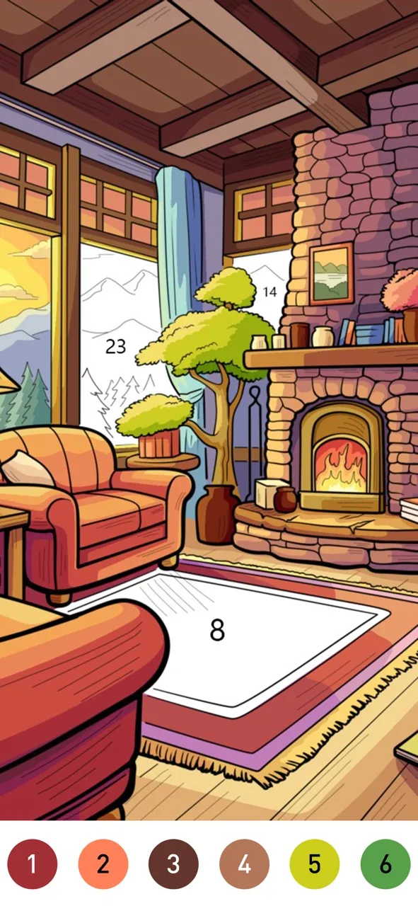Interior Color by Number Book | Игры | XWorld