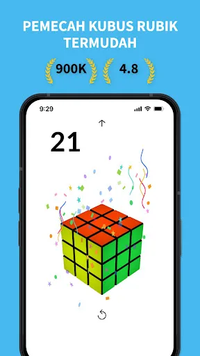 Rubik's Cube Solver | 21Moves | Permainan | XWorld Rubik's Cube Solver | 21Moves | Permainan | XWorld