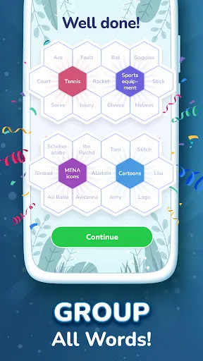 Hexa Words: Sort Associations | Jogos | XWorld