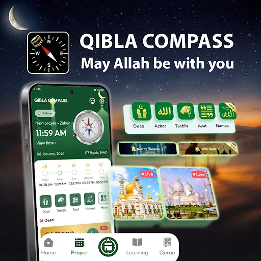 Muslim Prayer - Qibla Compass | Games | XWorld