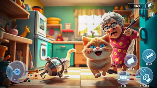 brincadeira de gato mau avó | Jogos | XWorld