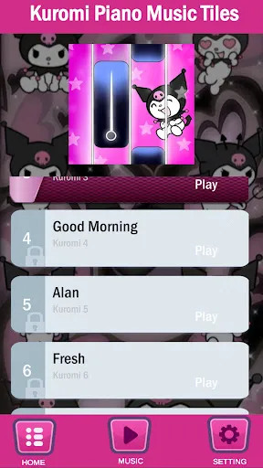 Kuromi Piano tiles Music | Permainan | XWorld