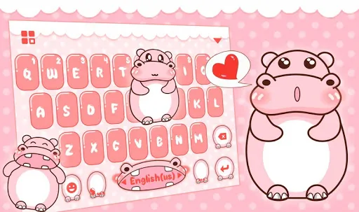 Teclado Pink Cute Hippo | Jogos | XWorld