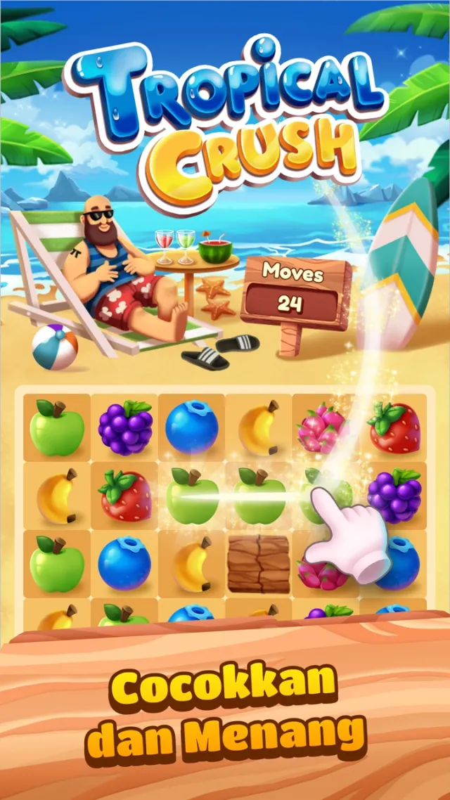 Tropical Crush: Match & Earn | Permainan | XWorld