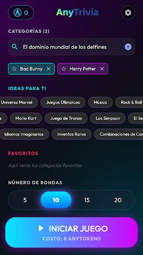 AnyTrivia | juego | XWorld