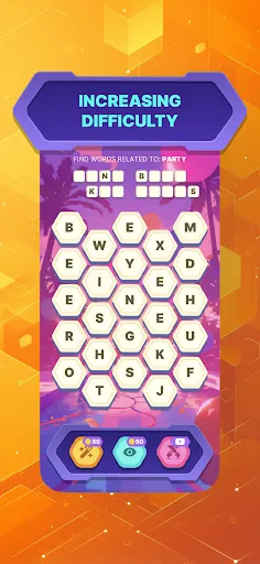 Hexagonal Word Search | Permainan | XWorld