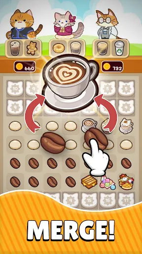 Merge Meow Cafe : Coffee cat | Games | XWorld