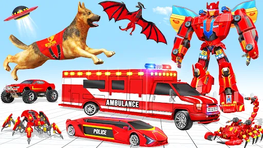 Ambulance Dog Robot Mech Wars | Permainan | XWorld