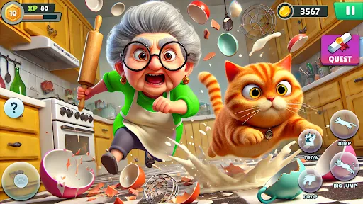 Angry Gran VS Naughty Cat Sim | Игры | XWorld