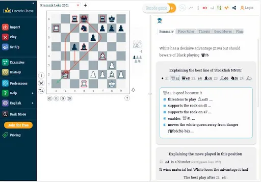 DecodeChess: Analyze & Explain | Permainan | XWorld