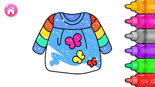 Glitter colouring game: Girls | Games | XWorld