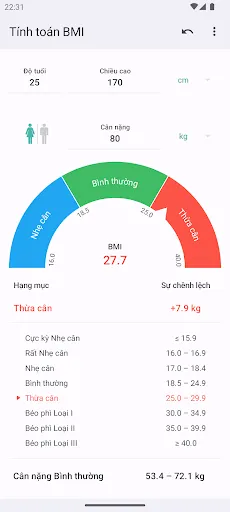 Tính toán BMI | Games | XWorld