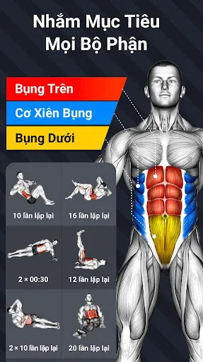 Cơ Bụng 6 Múi trong 30 Ngày | Games | XWorld