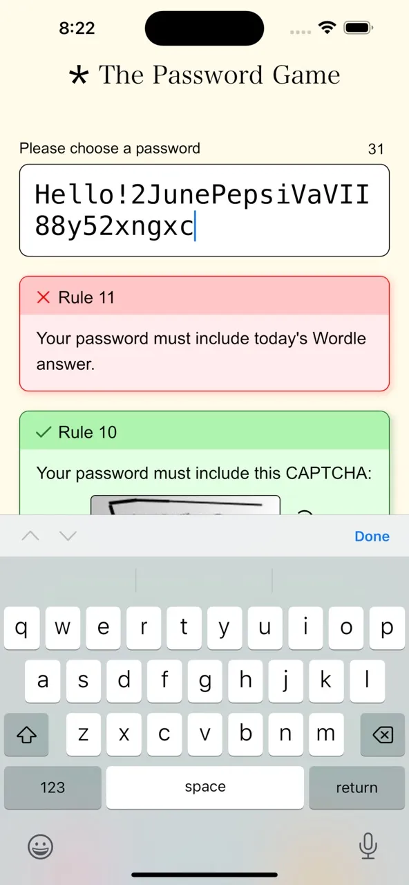 The Password Game * | Игры | XWorld