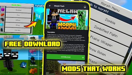 Morph Mods for Minecraft PE | Games | XWorld